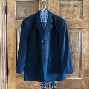 Men's Wool Black Sports Jacket - Size 42 Short
